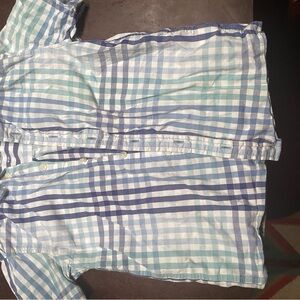 Wonder Nation Blue and White Plaid Shirt